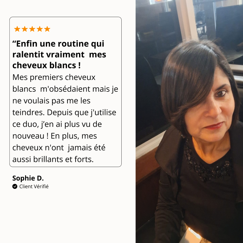 Duo Shampoing et Après Shampoing anti cheveux blanc